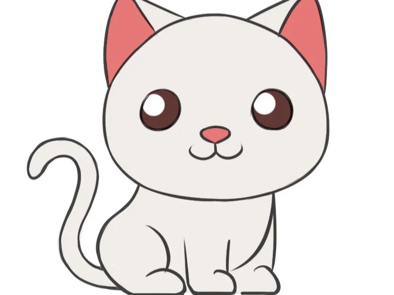 Hướng dẫn cách vẽ mèo cute đơn giản cho bé - Artnam