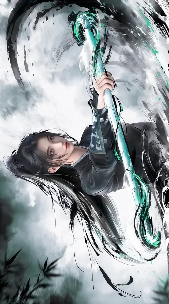 65 Hình Nền Máy Tính Anime Nữ kiếm sĩ thanh lịch giữa khung cảnh hoàng hôn